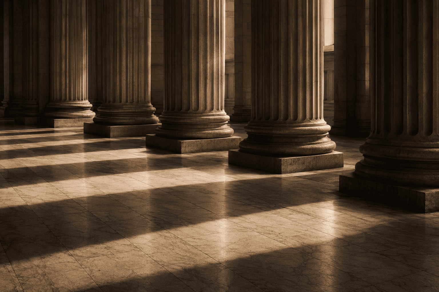 The Firm — classical architecture representing institutional excellence